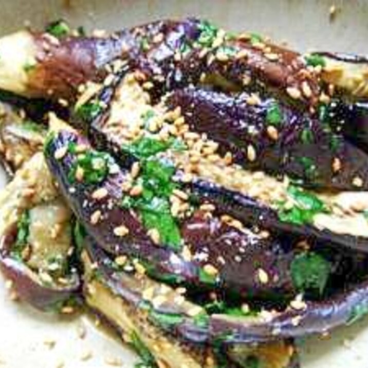 中華風 茄子のニラ黒酢和え